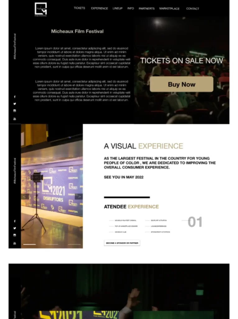 film festival website design
